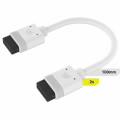 CORSAIR iCUE LINK Cable; 2x 100mm with Straight connectors; White