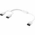 CORSAIR iCUE LINK Cable; 1x 600mm Y-Cable with Straight connectors; White