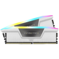 Corsair VENGEANCE RGB 32GB (2 x 16GB) DDR5 DRAM 6000MHz C36 Memory Kit; 40-40-40-77; 1.4V; White.