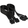 CORSAIR 12+4pin PCIe Gen 5 Type-4 600W 12VHPWR cable; flat ribbon; black