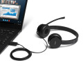 Lenovo 100 USB Stereo Headset|1.8m|Noice cancelling mic|Protein leather; Memory-foam ear cups and...
