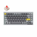 Keychron Q1 75% Red Gateron G Pro Switches with Knob Aluminium RGB Wired Keyboard - Grey