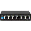 Scoop 6 Port Fast Ethernet Switch with 4 AI PoE Ports and 2 FE UpLink