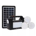 Switched Power Station Rechargeable USB Phone Charging with Solar Panel  - Black