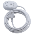 SWITCHED Light DUTY BTB EXTENSION LEADS 2 x 16A Socket 20m - White