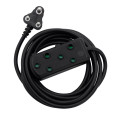 SWITCHED Light DUTY SBS EXTENSION LEADS 2 x 16A Socket 20m - Black