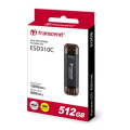 TRANSCEND 512GB ESD310C USB3.2 TYPE C AND A OTG COMPACT PORTABLE SSD
