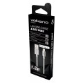Volkano Strike Series 1.2 meter MFI Lightning Charger/ data cable - Silver