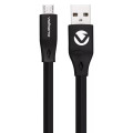 Volkano Slim Series Flat PVC Micro USB Cable 1.2m - Black
