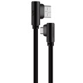 Volkano Slim Series Flat PVC Micro 90 USB Cable 1.2m - Black