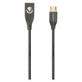 Volkano Iron Series Round Metallic Spring Micro USB Cable 1.2m - Black