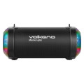 Volkano Mamba Lights Series Bluetooth Speaker with RGB Lights and Carry Strap  Black