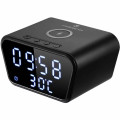 Volkano Awake series Alarm Clock with Wireless Charging - Black