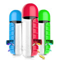 Water Bottle with Pill Box Organizer