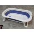 Bath Tub with Non-Slip Cushion Holder, Collapsible & Drainage Plug