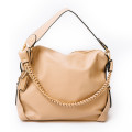 Beige Soft Leather Classy Shoulder Handbag
