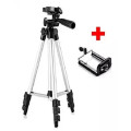 Tripod Aluminum With 3-Way Universal Digital Camera With A Universal Cellphone Holder