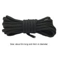 5 Meters Paracord for Survival 7 Stand Cores Parachute Cord Lanyard for Outdoor Camping - BLACK