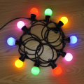 10m Solar Multi-Colour LED Festoon Bulb String Lights