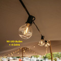 20m Warm White 50 Globe LED Bulbs String Lights