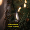 10m Solar Powered 25 Warm White Vintage LED Bulbs String Lights