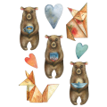 Bear Necessities of Winter Sticker Sheet - Craft Stickers for Journaling and Crafts