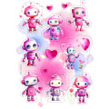 Mi Robot Love-rly Craft Stickers: Cute, Pastel Sheets for Journaling
