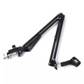 Extendable Recording Microphone Holder Suspension Boom Scissor Arm Stand with Table Mounting Clamp