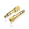 Audio Adapter Stereo 6.35 male to 3.5 Female Jack Plug Audio Stereo Adaptor Gold