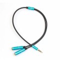 3.5mm Audio Stereo Cable Y Splitter 1 Male to 2 Port Female AUX for Earphone Headset