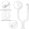 2 in 1 Wireless Apple Charger Cable Compatible with for Iphone and Apple Watch