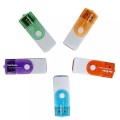 SE-C01 Portable High-speed 4 in 1 Rotating USB 2.0 Memory Card Reader