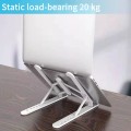 Foldable Laptop Holder Computer Tablet Stand Support Adjustable Notebook Bracket White