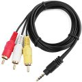 1.5M 3 RCA Male Audio Video AV Cable AUX Stereo Cord for Speaker TV Box CD DVD Player 1.5M