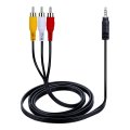 1.5M 3 RCA Male Audio Video AV Cable AUX Stereo Cord for Speaker TV Box CD DVD Player 1.5M