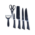 VICKLAND 1831410 Non-Stick Black Stainless Steel Kitchen Knife Set 6 Pcs
