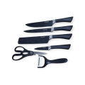 VICKLAND 1831410 Non-Stick Black Stainless Steel Kitchen Knife Set 6 Pcs