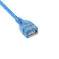 SE-L44 USB2.0 Transparent Blue Male To Female Extension Cable 10M Wire For Smart TV, Data Sync