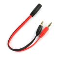 3.5mm Female To 2 Male Cable Stereo Mic Audio Adapter Splitter Cable Headphone Jack