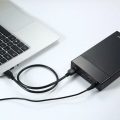 USB 3.0 to 3.5 inch SATA III 5Gbps External Hard Drive High Speed Enclosure Case DC Power Adapter