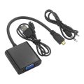Micro-HDMI To VGA Adapter Cable 1080P Video Converter With Jack USB Power Cable