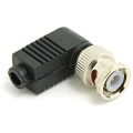 BNC Plug pin Solderless Right Angle Connector for CCTV Camera