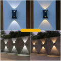FA-212-2 Solar Powered Upper and Lower Wall Light  White + Warm White Light