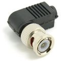 BNC Plug pin Solderless Right Angle Connector for CCTV Camera
