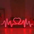C-8 USB Powered Heart Rate Neon Lamp With Back Plate + On Off Switch