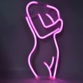 FA-A62 Lady's Front Silhouette Neon Sign Lamp USB And Battery Operated