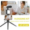 KIT-07LM Stand Fill Light With Microphone Desktop Tripod For Smart Mobile Phone Stand Live Video