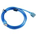 SE-L44 USB2.0 Transparent Blue Male To Female Extension Cable 10M Wire For Smart TV, Data Sync