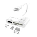 D-158 Multi-functional Type C 3 in 1 Card Reader + USB