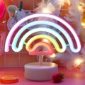 B-29 USB DC Cable Or Battery Operated Rainbow Neon Lamp With Base
